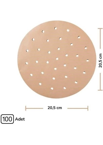 Bfs 100 Adet Air Fryer Pişirme Kağıdı Tek Kullanımlık Hava Fritözü Yuvarlak Delikli Model indirimleri