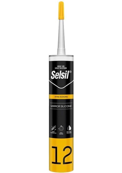 Selsil 12 Ayna Silikonu Şeffaf 280 ml