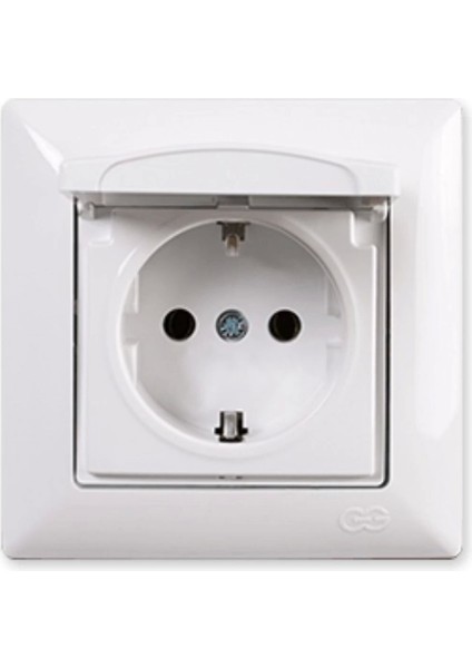 Günsan Fantasy Kapaklı Topraklı Priz Beyaz Renk fiyatları
