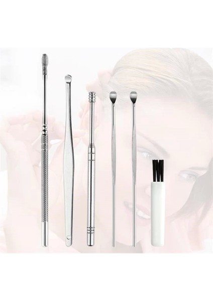 Bfs 6 Parça Paslanmaz Çelik Kulak Balmumu Toplayıcı Çıkarıcı Temizleyici Bakımı Çubuk Seti fırsatları