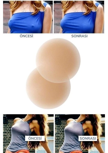 Bfs Silikon Göğüs Ucu Kapatıcı Gizleyici Bant Aparat Nipple Pad