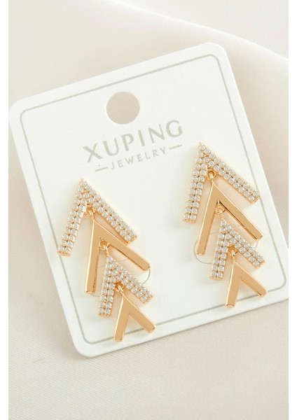Xuping Çavuş Zirkon Taşlı Lüks Çelik Küpe