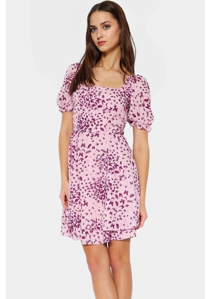 Yazlık Kadın Mini Elbise Polyester Şifon Dokuma Astarlı Şık Görünüm Özenle Seçilmiş Modern Stil fiyatları