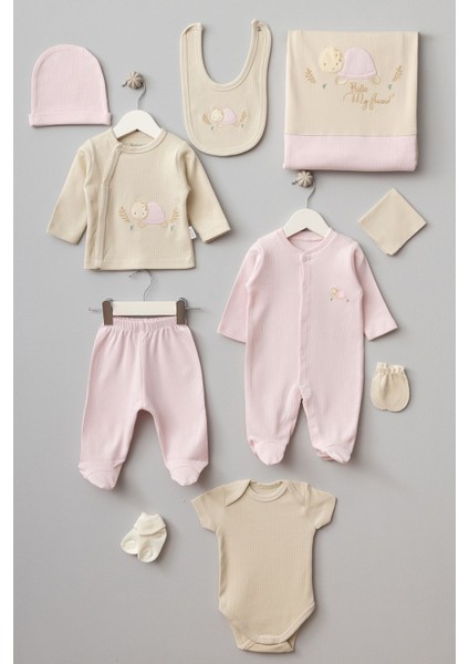 Kaplumbağa Desenli 10 Parça Kutulu Yenidoğan Hastane Çıkısı Seti