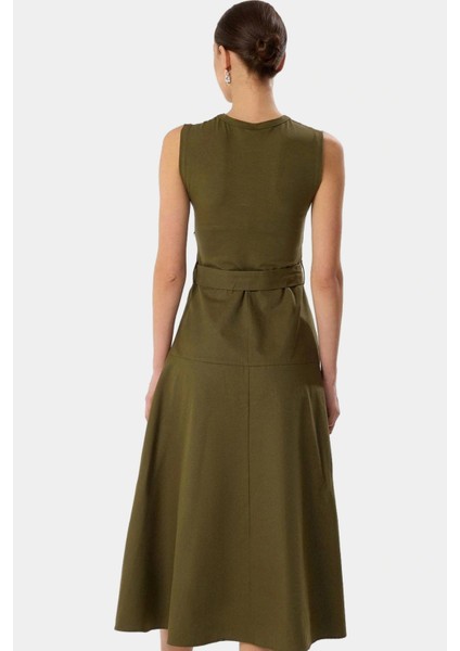 A Kesim Midi Elbise %pamuk Gabardin Kemer Detaylı Rahat ve Şık Premium Kalite fiyatları