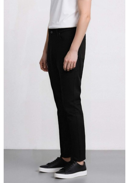 Carlo Skinny Fit Ekstra Dar Kalıp Normal Bel Ekstra Dar Paça Siyah Jean Pantolon R8763AZ24AU