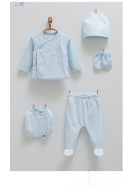 Ayı Desenli 5'li Hastane Çıkışı Zıbın Seti (Yenidoğan) 2025