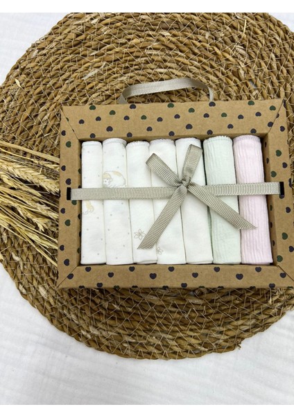 Kuzu Desenli Penye Bebek Ağız Mendili 7'li fiyatları