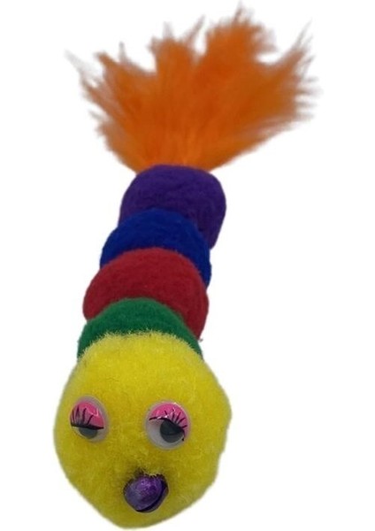 Omb Store Yumuşacık Ipli Tırtıl Şeklinde Rengarenk Sevimli Evcil Hayvan Oyuncağı fırsatları