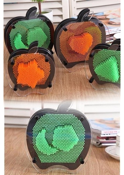 Omb Store Elma Şeklinde Pin Art Dekoratif 3D Çivi Sanatı Filografi Tahtası fiyatları