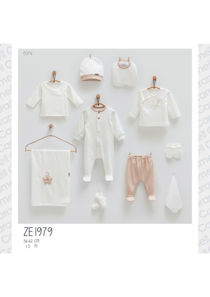 Basic Organik 10'lu Set (Yenidoğan) Hastane Çıkışı Zıbın Seti ZE1979