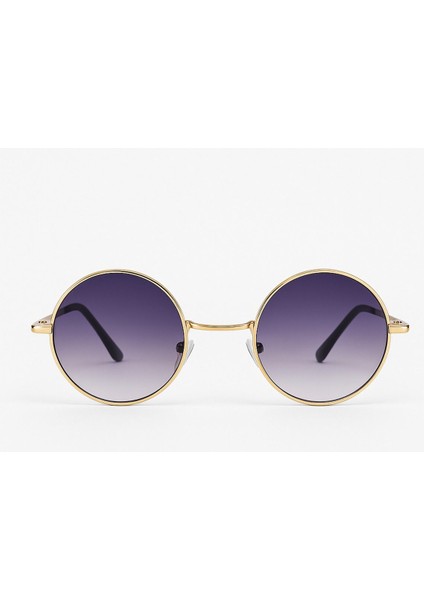 Mereya Degrade Cam Gold Çerçeve Vintage & Retro Unisex Güneş Gözlüğü