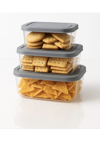 12’li Dikdörtgen Trendy Saklama Kabı Seti 1200 ml - 740 ml - 400 ml fiyatları