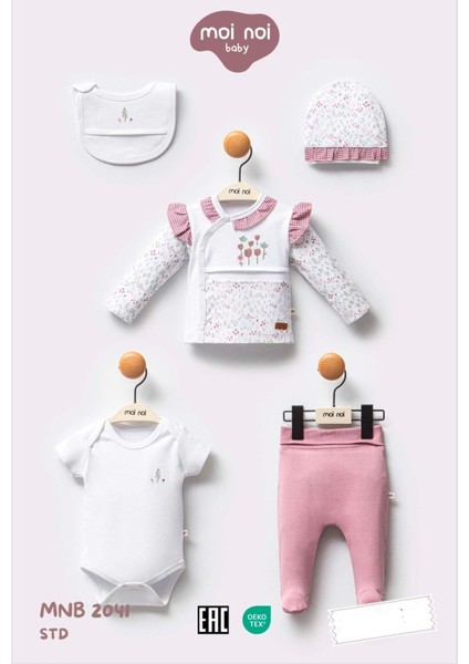 Çiçekli 5'li Hastane Çıkışı Seti