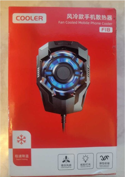 F18 Telefon Soğutucu Hızlı Radyatör Fan 5500 Rpm Ios Android Uyumlu Pubg Gaming