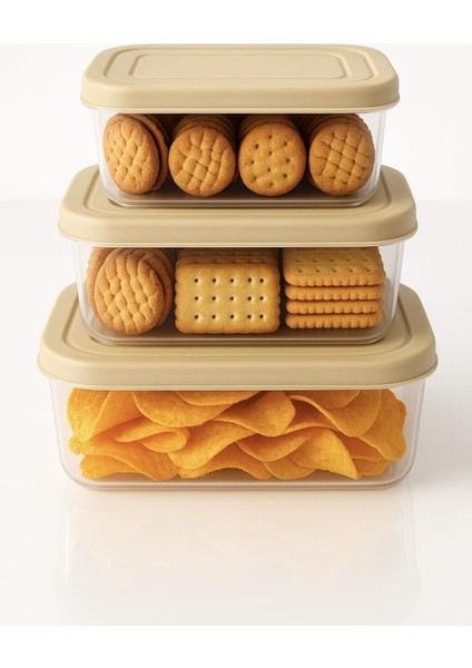 12’li Dikdörtgen Trendy Saklama Kabı Seti 1200 ml - 740 ml - 400 ml fiyatları