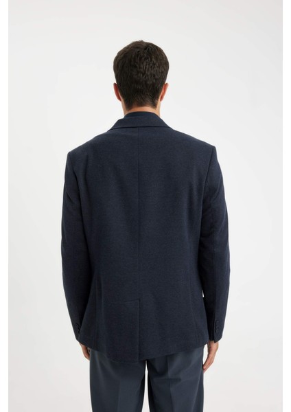 Slim Fit Dar Kesim Astarlı Düğmeli Blazer Ceket N0503AZ24AU