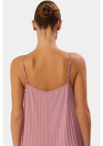 A Line Tül Maxi Elbise Örme Kumaş Halter Yaka Yırtmaçlı Rahat Kesim Mükemmel Uyum Trend Tasarım fiyatları