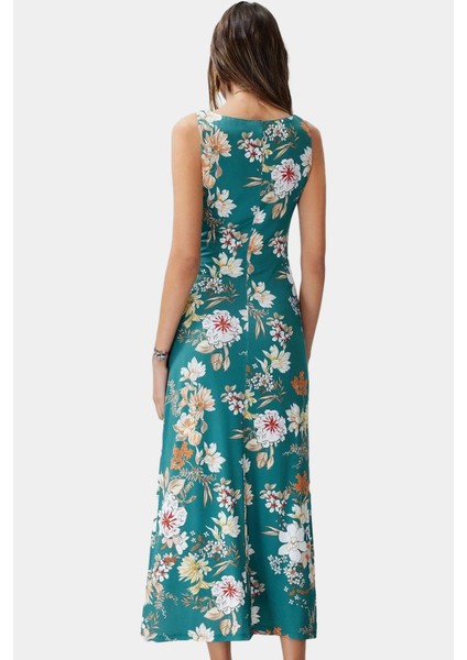 Maxi Elbise Çiçek Baskı Bodycon Kalıp Örme Kumaş Yazlık Uzun Ömürlü Özenle Seçilmiş modelleri