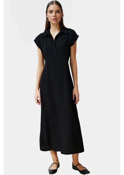 Dokuma Viskoz Maxi Elbise Rahat Şık Günlük Kullanım Konforlu Kesim Için fiyatları