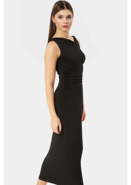 Şık Maxi Elbise Bodycon Kolsuz Örme Kumaş Günlük Kullanım Özenle Seçilmiş