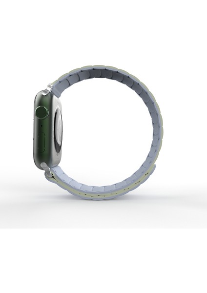 Apple Watch 10 42MM Manyetik Silikon Kordon Çift Renkli Tasarım Güçlü Mıknatıslı Kapanış indirimleri