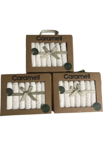 Organik Pamuklu Bebek Mendili 3'lü Set Zararlı Kimyasallar İçermez 20x20 cm
