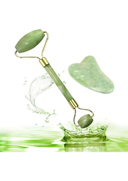 Robinanka Çift Taraflı 2li Cilt Yüz Masaj Aleti Jade Roller Yeşim Taşı Seti modelleri