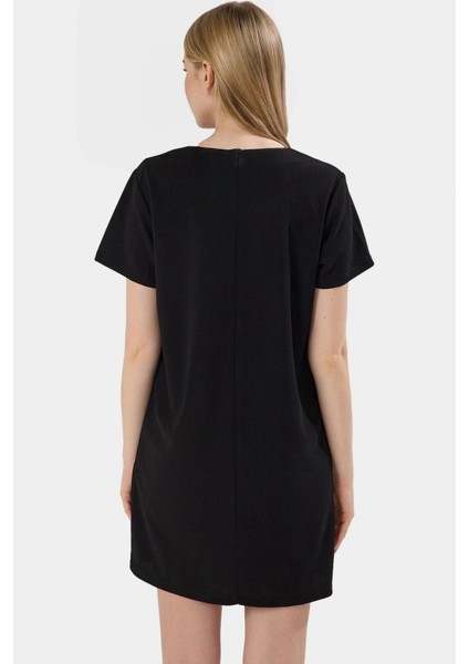 Yazlık Mini Elbise Nefes Alan Örme Kumaş Kısa Kol Bisiklet Yaka Seçkin Malzeme fiyatları