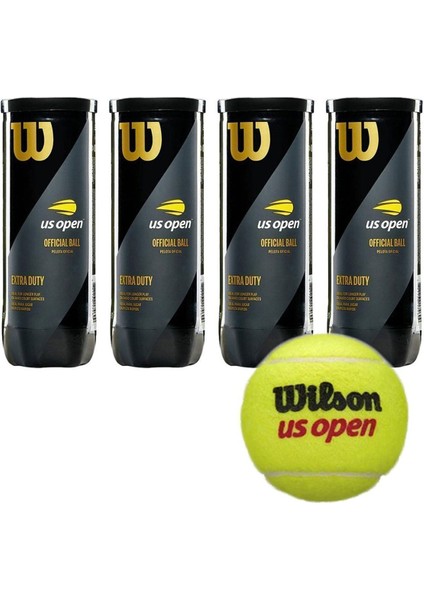 Us Open 4 Kutu Tenis Topu Vakum Ambalajda