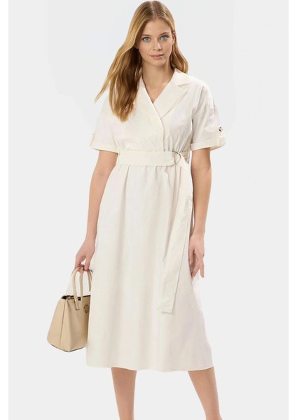 Yazlık Midi Elbise Rahat A Kesim Dokuma Kumaş Casual Stil Modern Dayanıklı Malzeme modelleri