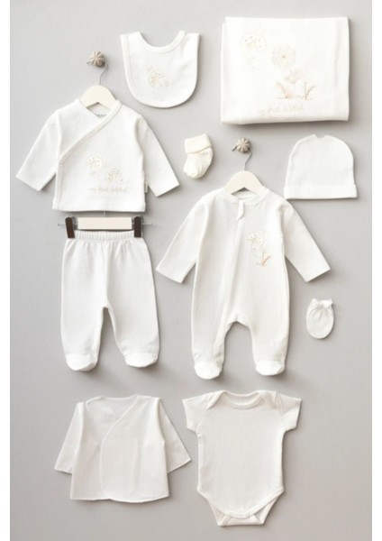 Sevimli Uğur Böceği Desenli 10 Parça Hastane Çıkışı Seti (Yenidoğan)