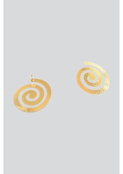 Gold Renk Dokulu Spiral Küpe fiyatları