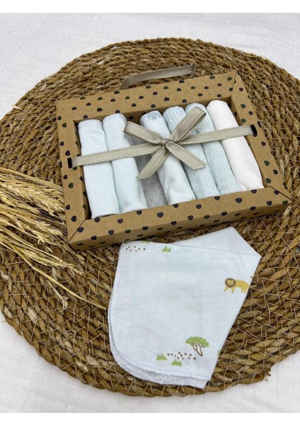 Safari Hayvan Desenli Penye Bebek Ağız Mendili 7'li 2025 indirimleri