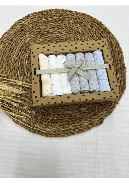 Bulut Desenli Bebek Ağız Mendili 7'li 2025 indirimleri