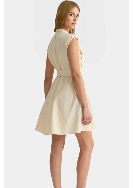 Pamuklu Kemerli Mini Gömlek Elbise Şıklık ve Konfor Bir Arada Rahat Kullanım Özel Tasarım fiyatları