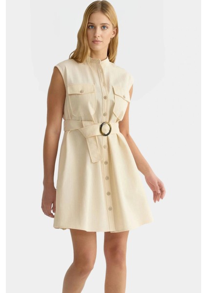 Pamuklu Kemerli Mini Gömlek Elbise Şıklık ve Konfor Bir Arada Rahat Kullanım Özel Tasarım modelleri