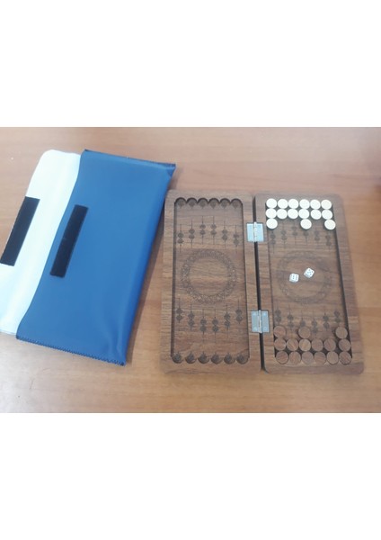 Mini Tavla Seyahat Tavla Cep Tavla 24X24 Özel Deri Kılıflı-Beşiktaş fırsatları