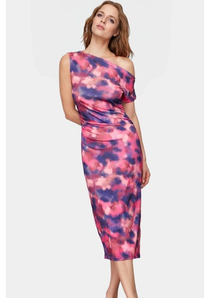 Rahat ve Şık Çok Midi Elbise Kayık Yaka Örme Kumaş Bodycon Konforlu Kesim Zarifane Tasarım fiyatları