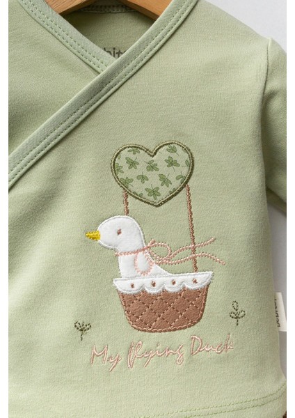 Sevimli Sepetteki Ördek Desenli 10 Parça Kutulu Yenidoğan Hastane Çıkışı Zıbın Seti fırsatları