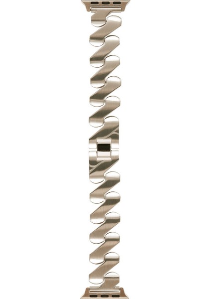 Apple Watch - Se/2/3/4/5/6/7/8/9 Serisi 38MM Serisi 40MM 41MM Uyumlu Zigzag Desenli Metal Kordon fırsatları