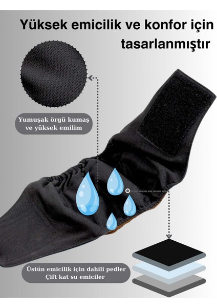 Haki Dişi Köpek Külotları - 3'lü Avantajlı Paket | Su Geçirmez ve Yıkanabilir Dişi Köpek Külotu | Dönemi ve Için Mükemmel