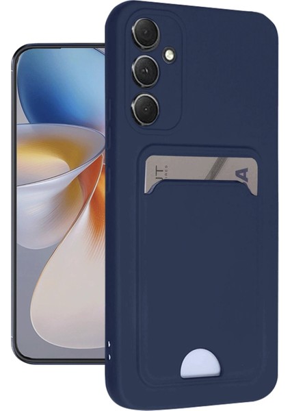 Samsung Galaxy S24 Fe Kılıf Kelvin Kartvizitli Silikon - Lacivert - TKNAL8897-1603