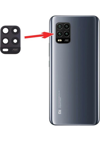 Xiaomi Mi 10 Lite Arka Kamera Camı LENS-(1903) - TKNAL3873-6411