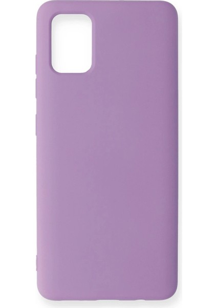 Samsung Galaxy A51 Kılıf Nano Içi Kadife Silikon - Lila - TKNAL8970-3725