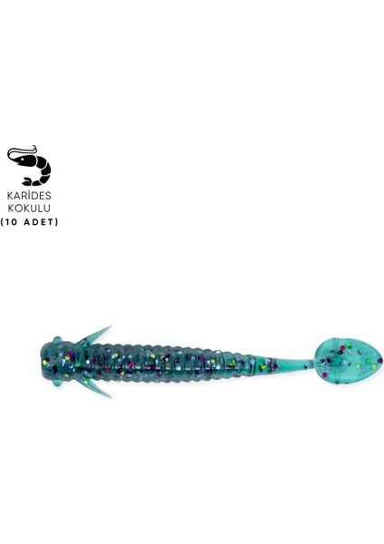 Silikon Kurt Yem - 1g 50MM - Fishack Wormix - 10 Adet - Blue