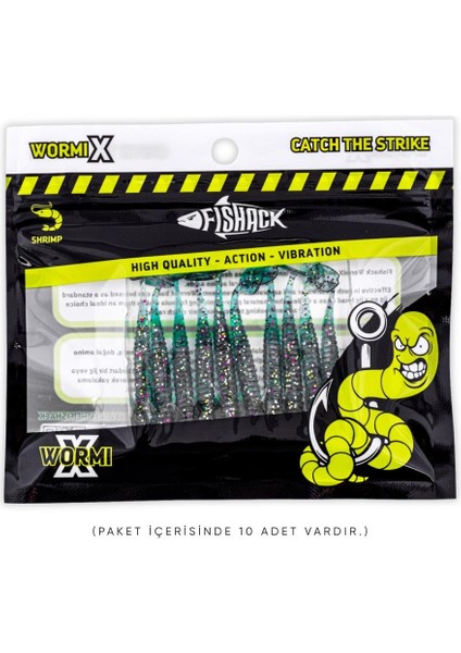 Silikon Kurt Yem - 1g 50MM - Fishack Wormix - 10 Adet - Blue fırsatları