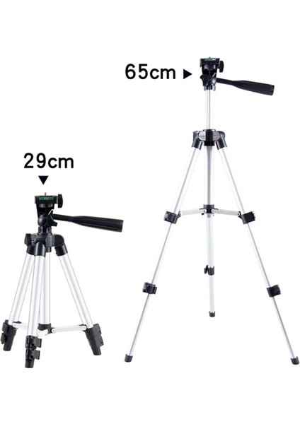 Ally 65CM Alüminyum Cep Telefonu+Kamera Tripod STAND-(1903) - TKNAL8712-2611
