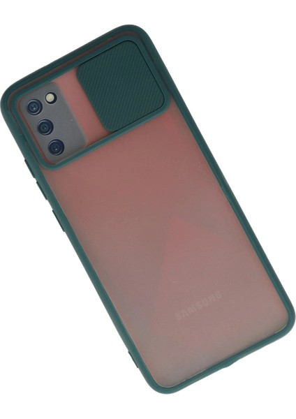 Samsung Galaxy A03S Kılıf Palm Buzlu Kamera Sürgülü Silikon - Yeşil - TKNAL7142-7361 fiyatları