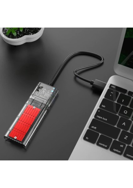 Ally M.2 Sata USB 3.0 Gen1 SSD Harddisk Kutusu M.2 Ngff- JMS578 KAPAKLI-(1903) - TKNAL2121-7610